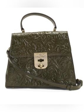Patricia Nash green italian tooled leather purse